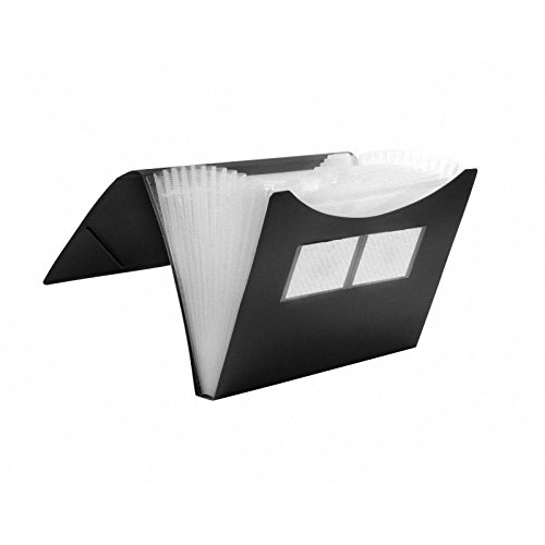 Fächer-Tasche PP, 12er, Standard, schwarz, 10 Stück Fächer-Tasche PP, 12er, Standard, schwarz, 10 Stück von FolderSys
