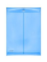 FolderSys Dokumententaschen, DIN A4 hoch, Klett, blau, VE 100 St., 40104-44 von FolderSys