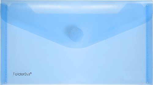 FolderSys Dokumententaschen, DIN lang, Klett, blau, VE 100 St., 40103-44 von FolderSys