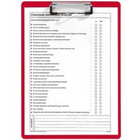 FolderSys Klemmbrett 80001-80 DIN A4 rot Kunststoff, 1 St. von FolderSys