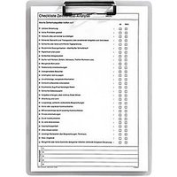 FolderSys Klemmbrett 80002-04 DIN A4 transparent Kunststoff, 1 St. von FolderSys