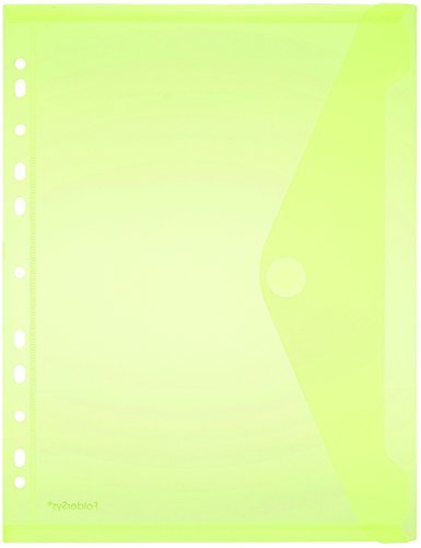 FolderSys Sichttasche A4, Klappe, Lochrand, transparent gelb PG/10Stück FolderSys Sichttasche A4, Klappe, Lochrand, transparent gelb PG/10Stück von FolderSys