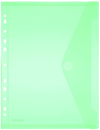 FolderSys Sichttasche A4, Klappe, Lochrand, transparent grün PG/30Stück FolderSys Sichttasche A4, Klappe, Lochrand, transparent grün PG/30Stück von FolderSys