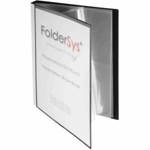 Foldersys Präsentations-Sichtbuch A4 30 Hüllen PP schwarz von FolderSys