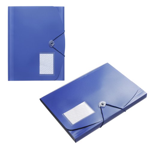 Jumbo-Eckspanner-Sammelmappe A4, PP blau von FolderSys