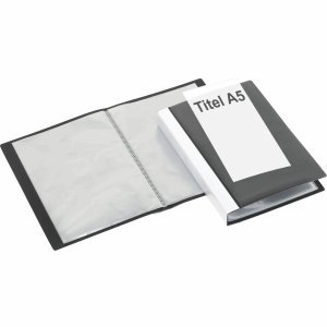 Präsentations-Sichtbuch A5, 20 Hüllen, PP, schwarz Präsentations-Sichtbuch A5, 20 Hüllen, PP, schwarz von FolderSys