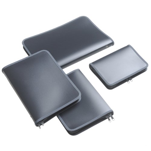 Reißverschluss-Tasche, B4, PP anthrazit transluzent, Zip grau, 1 Stück Reißverschluss-Tasche, B4, PP anthrazit transluzent, Zip grau, 1 Stück von FolderSys