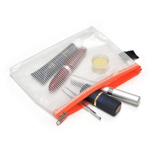 Reißverschlusstasche A6 orange faserverstärktes PVC Foldersys 40406-69 (PACK=10 STÜCK) DIN A6 = 10,5 cm x 14,8 cm von FolderSys