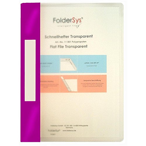 Schnellhefter A4, PP, Transparent, lila Schnellhefter A4, PP, Transparent, lila von FolderSys