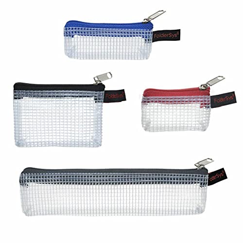Set aus 4 Mini Reissverschlusstaschen, Kleinkrambeutel PVC-faserverstärkt 40470-94 Set aus 4 Mini Reissverschlusstaschen, Kleinkrambeutel PVC-faserverstärkt 40470-94 von FolderSys