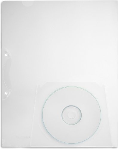 Sichthülle mit CD-Tasche, DIN A4, oben + links offen, Lochrand, 100 St., 4020304 von FolderSys