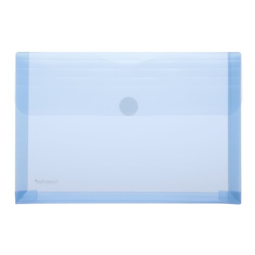 Transparent-Umschlag A5, Dehnfalte, PP blau transluzent, 10 Stück Transparent-Umschlag A5, Dehnfalte, PP blau transluzent, 10 Stück von FolderSys