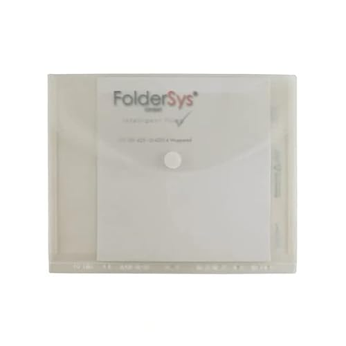Foldersy 10x FolderSys FolderGreen Sichttasche A4 mit Dehnfalte und Abheftrand - 100% Recycling-PP, mit Klettverschluss 40709-00 von FolderSys