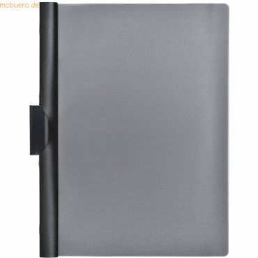 10 x Foldersys Cliphefter A4 PP bis 40 Blatt transluzent schwarz von Foldersys
