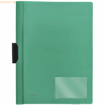 10 x Foldersys Cliphefter A4 PP bis 40 Blatt vollfarbig grün von Foldersys
