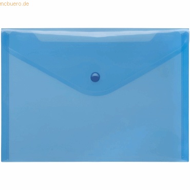 10 x Foldersys Dokumentenmappe A5 PP Druckknopf blau transparent 10 x Foldersys Dokumentenmappe A5 PP Druckknopf blau transparent von Foldersys