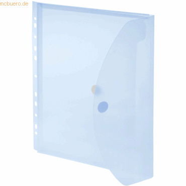 10 x Foldersys Dokumentenmappe PP A4 20mm Falte, Abheftrand, Klettvers von Foldersys