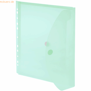10 x Foldersys Dokumentenmappe PP A4 20mm Falte, Abheftrand, Klettvers von Foldersys