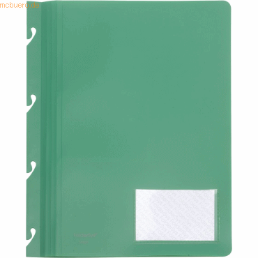 10 x Foldersys Einhakhefter Variant A4 PP vollfarbig grün von Foldersys