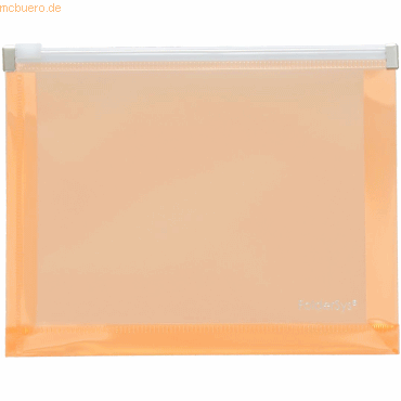 10 x Foldersys Gleitverschlusstasche A3 PP Falte 30mm orange transluze von Foldersys