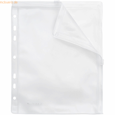 10 x Foldersys Gleitverschlusstasche A5 PVC mit Abheftrand farblos tra von Foldersys