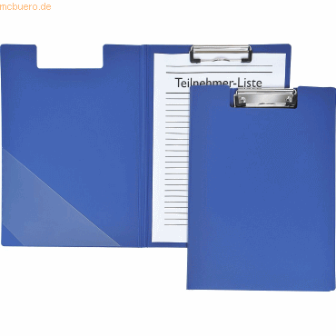 10 x Foldersys Klemmbrettmappe A4 PP blau von Foldersys