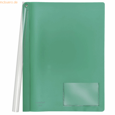 10 x Foldersys Klemmmappe A4 PP bis 40 Blatt vollfarbig grün von Foldersys