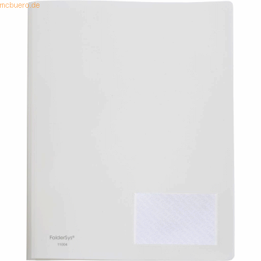 10 x Foldersys Multihefter A4 PP U-Clip/Heftzunge vollfarbig weiß von Foldersys