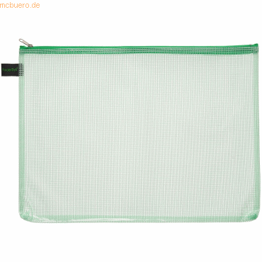 10 x Foldersys Reißverschlussbeutel A4 grün/transparent von Foldersys
