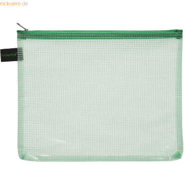 10 x Foldersys Reißverschlussbeutel A5 grün/transparent von Foldersys