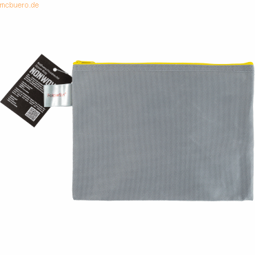 10 x Foldersys Reißverschlussbeutel A5 non-woven-PP opak hellgrau von Foldersys