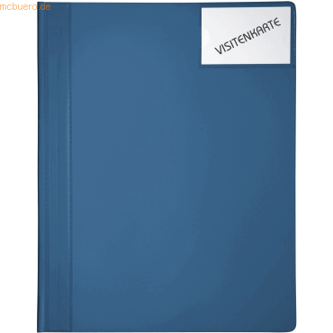 10 x Foldersys Schnellhefter A4+ PP mit Innentaschen vollfarbig blau von Foldersys