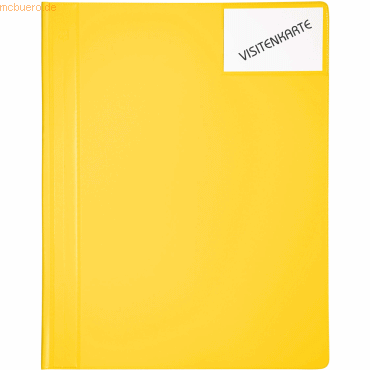 10 x Foldersys Schnellhefter A4+ PP mit Innentaschen vollfarbig gelb von Foldersys