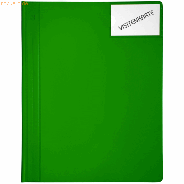 10 x Foldersys Schnellhefter A4+ PP mit Innentaschen vollfarbig grün von Foldersys