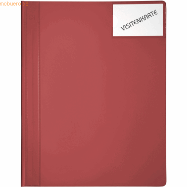 10 x Foldersys Schnellhefter A4+ PP mit Innentaschen vollfarbig rot von Foldersys