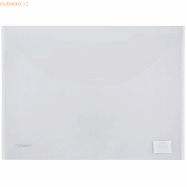 10 x Foldersys Sichttasche light A4 quer farblos Steckverschluss trans 10 x Foldersys Sichttasche light A4 quer farblos Steckverschluss trans von Foldersys