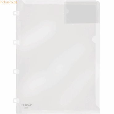 50 x Foldersys Angebotshülle A4 PP mit Abheftlaschen transparent von Foldersys