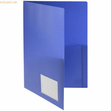 Foldersys Angebotsmappe A4 PP runde Taschen vollfarbig blau von Foldersys