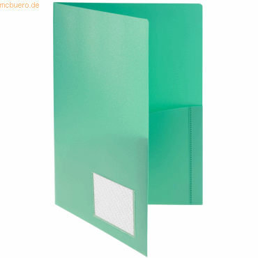 Foldersys Angebotsmappe A4 PP runde Taschen vollfarbig grün von Foldersys