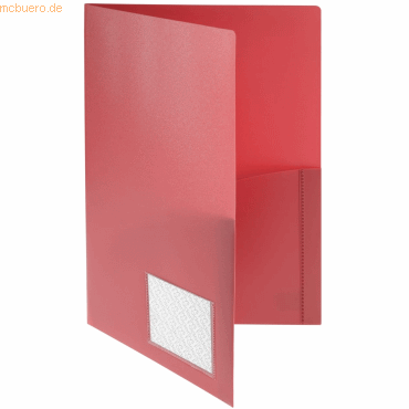 Foldersys Angebotsmappe A4 PP runde Taschen vollfarbig rot von Foldersys
