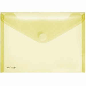 Foldersys Dokumentenmappe A5 quer PP Klettverschluss gelb transparent Foldersys Dokumentenmappe A5 quer PP Klettverschluss gelb transparent von Foldersys