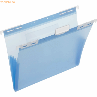 Foldersys Hängemappe A4 PP blau transluzent von Foldersys