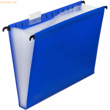 Foldersys Hängetasche A4 PP 12 Fächer blau von Foldersys