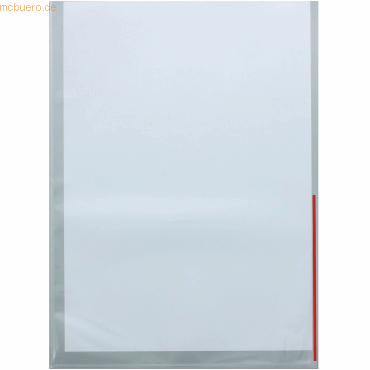 Foldersys Index-Hülle A4 PP mit Indexstreifen VE=100 Stück rot von Foldersys