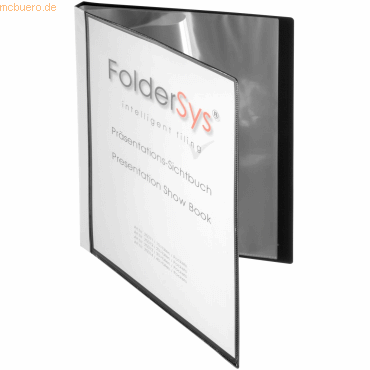 Foldersys Präsentations-Sichtbuch A4 10 Hüllen PP schwarz von Foldersys