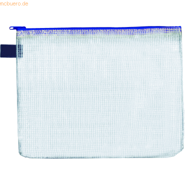 Foldersys Reißverschlusstasche A4 PVC blau von Foldersys