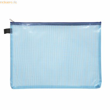 Foldersys Reißverschlusstasche A4 PVC blau von Foldersys
