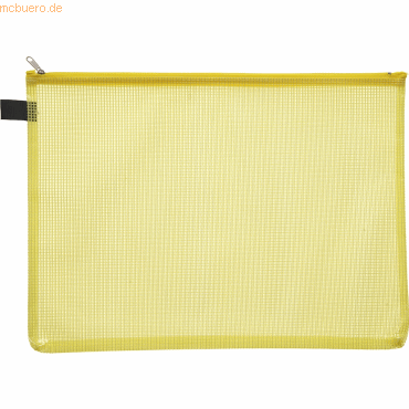 Foldersys Reißverschlusstasche A4 PVC gelb von Foldersys