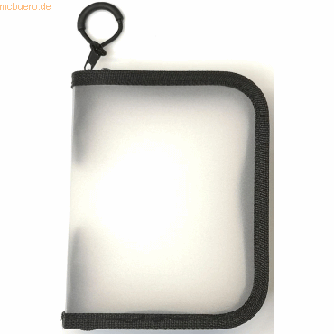 Foldersys Reißverschlusstasche A6 PP schwarz/transluzent Zip schwarz von Foldersys