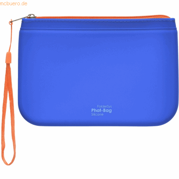 Foldersys Reißverschlusstasche Phat Bag A6 Silikon blau von Foldersys